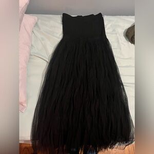 Alythea Strapless Black Gown